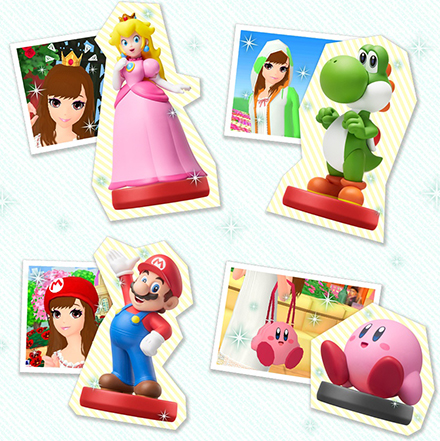Verschiedene Beispiele für amiibo-Outfits.